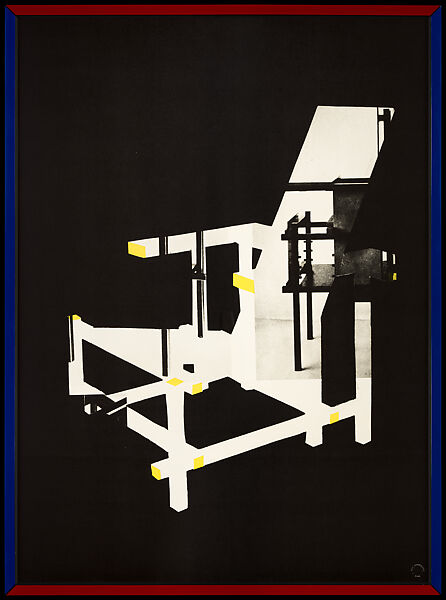 Rietveld Chair, Sarah Charlesworth (American, East Orange, New Jersey 1947–2013 Hartford, Connecticut), Gelatin silver print with applied colored gels in custom lacquered frame 