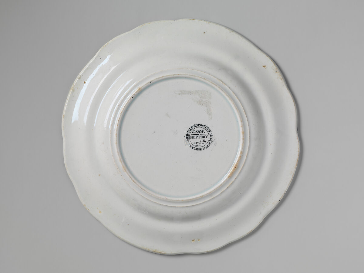 The Open-Air Sideshow (La Parade en plein-vent), Transfer-printed earthenware, French, Gien