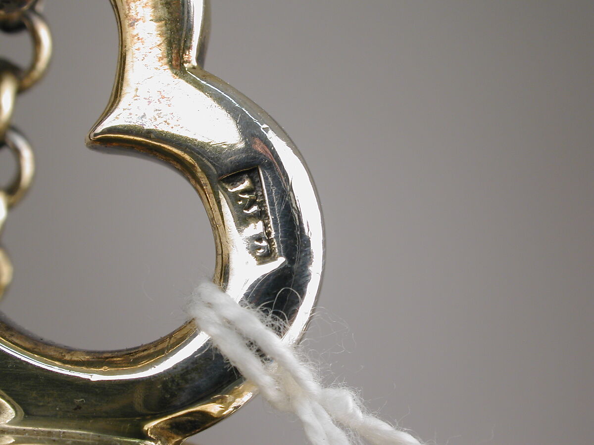 Pilgrim bottle (one of a pair), William Elliott (British, London 1762–1854 London), Gilt silver, cork, British, London