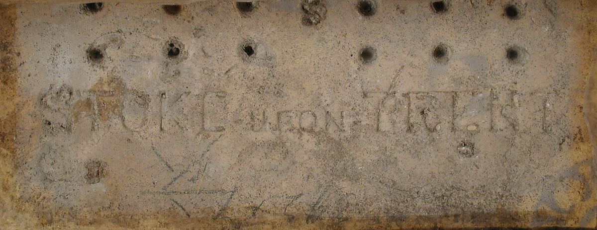 Panel of four tiles, framed, Attributed to Christopher Dresser (British, Glasgow, Scotland 1834–1904 Mulhouse), Earthenware with inlaid colored clays (encaustic), British, Stoke-upon-Trent