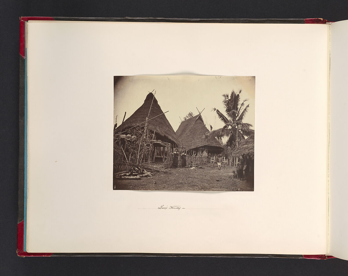 Laos Houses, Attributed to John Thomson (British, Edinburgh, Scotland 1837–1921 London), Albumen silver print from glass negative 