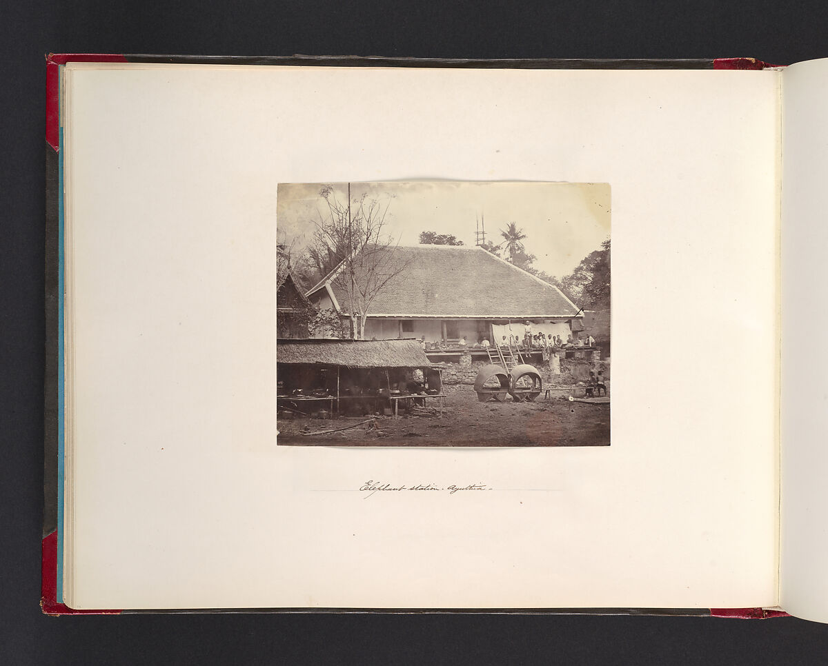 Elephant Station, Ayuthia, Attributed to John Thomson (British, Edinburgh, Scotland 1837–1921 London), Albumen silver print from glass negative 