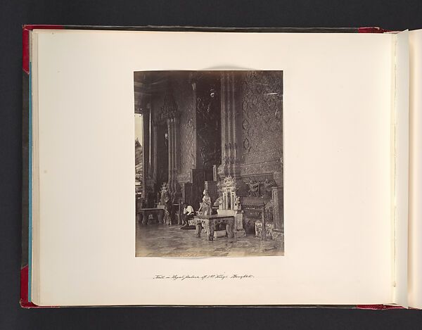 Hall in Royal Palace of 1st King, Bangkok, John Thomson (British, Edinburgh, Scotland 1837–1921 London), Albumen silver print from glass negative 