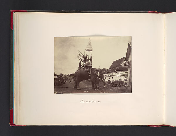 Royal Wat Elephant, John Thomson (British, Edinburgh, Scotland 1837–1921 London), Albumen silver print from glass negative 