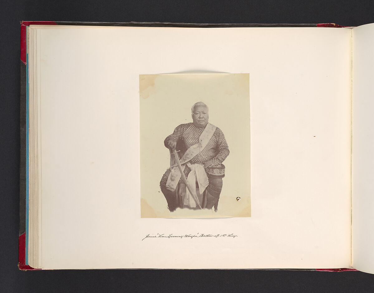 Prince "Worysa" Brother of 1st King, Attributed to John Thomson (British, Edinburgh, Scotland 1837–1921 London), Albumen silver print from glass negative 