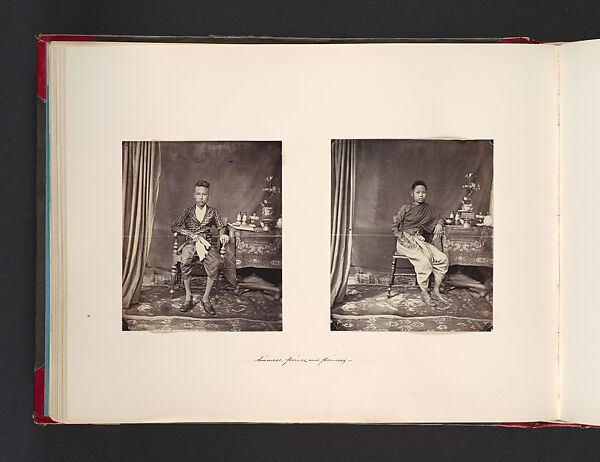 Siamese Prince and Princess, Attributed to John Thomson (British, Edinburgh, Scotland 1837–1921 London), Albumen silver print from glass negative 