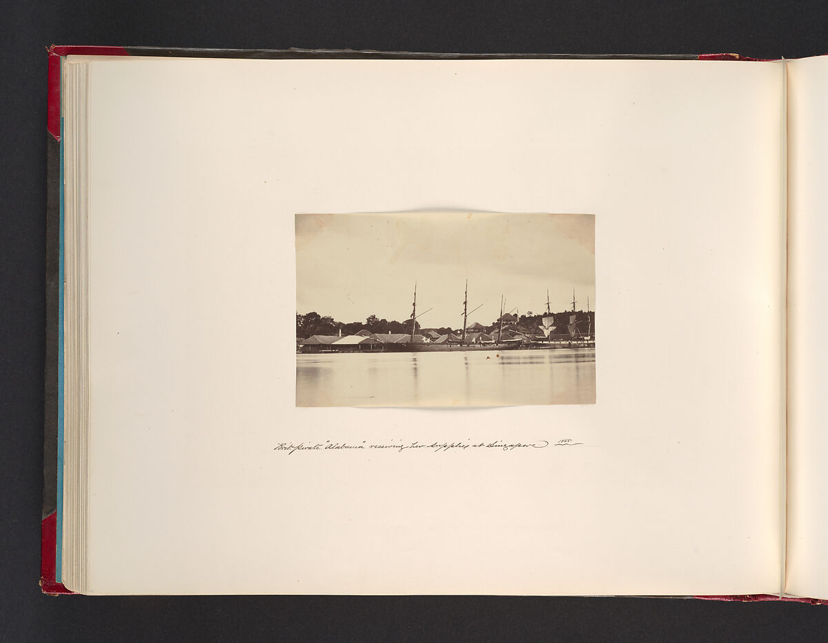 Private "Alabama" Receiving Her Supplies at Singapore, 1865, Attributed to John Thomson (British, Edinburgh, Scotland 1837–1921 London), Albumen silver print from glass negative 