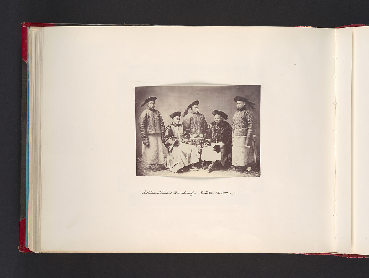Northern Chinese Merchants, Winter Costume, Attributed to John Thomson (British, Edinburgh, Scotland 1837–1921 London), Albumen silver print from glass negative 