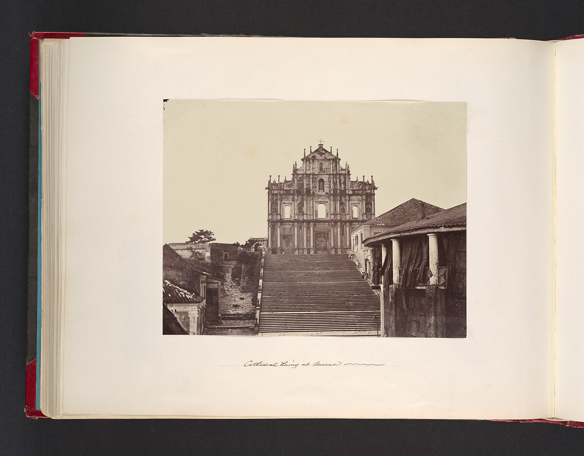 Cathedral Ruins at Macao, Attributed to John Thomson (British, Edinburgh, Scotland 1837–1921 London), Albumen silver print from glass negative 