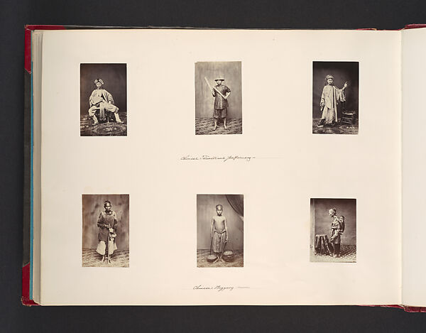 Chinese Theatrical Perfomers; Chinese Beggars, Attributed to John Thomson (British, Edinburgh, Scotland 1837–1921 London), Albumen silver print from glass negative 