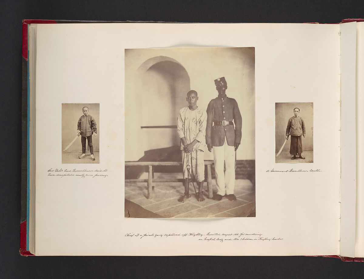 Head Executioner; Chief of Private Gang Capturefd Off Hong Kong; A Government Executioner, Canton, Attributed to John Thomson (British, Edinburgh, Scotland 1837–1921 London), Albumen silver print from glass negative 
