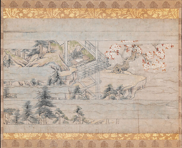 Detached section from scroll one from A Long Tale for an Autumn Night (Aki no yo no nagamonogatari), now remounted in original position as part of 2002.459.1