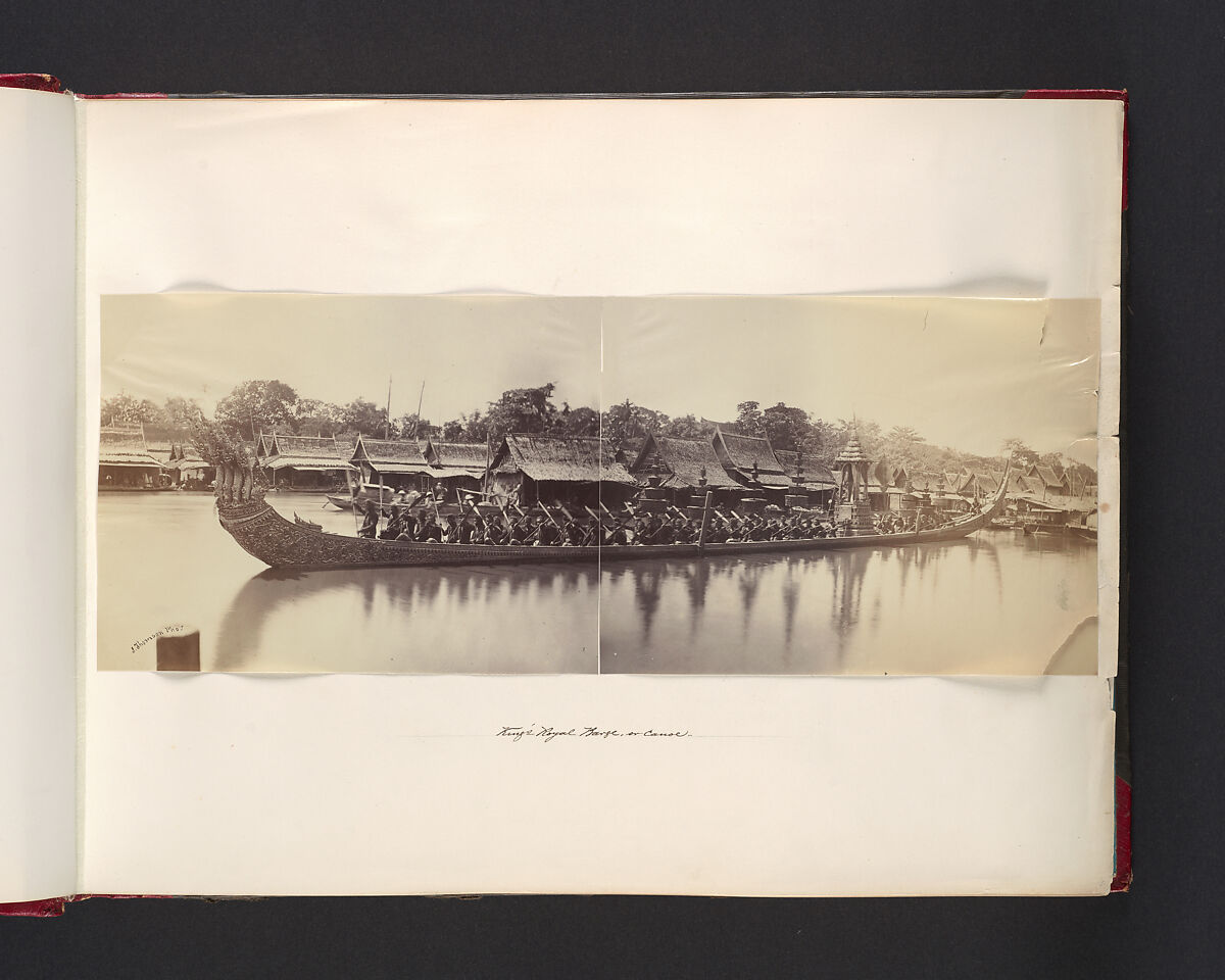 King's Royal Barge, or Canoe, John Thomson (British, Edinburgh, Scotland 1837–1921 London), Albumen silver print from glass negative 