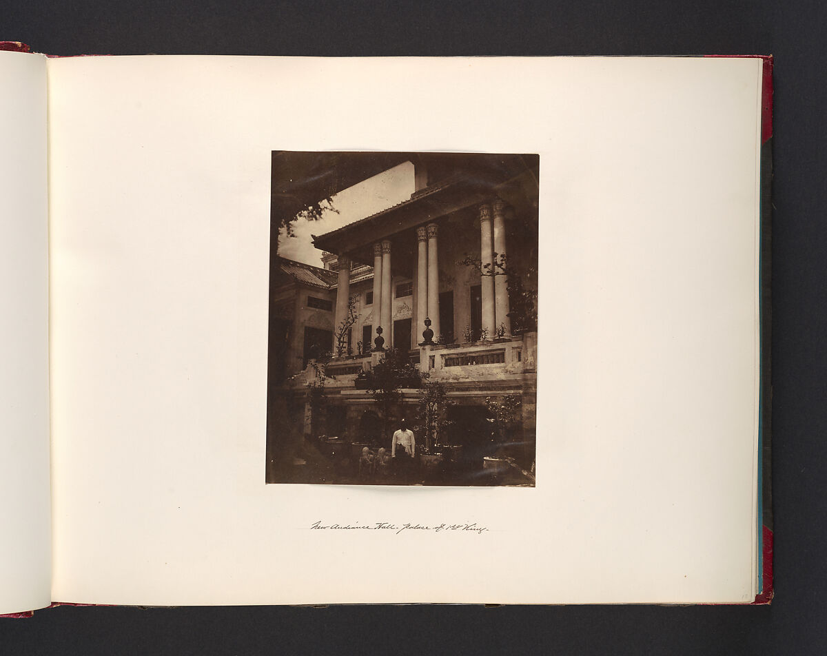 New Audience Hall - Palace of 1st King, Attributed to John Thomson (British, Edinburgh, Scotland 1837–1921 London), Albumen silver print from glass negative 