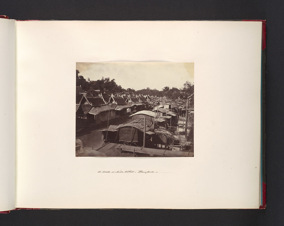 A Creek, or Side Street, Hong Kong, Attributed to John Thomson (British, Edinburgh, Scotland 1837–1921 London), Albumen silver print from glass negative 