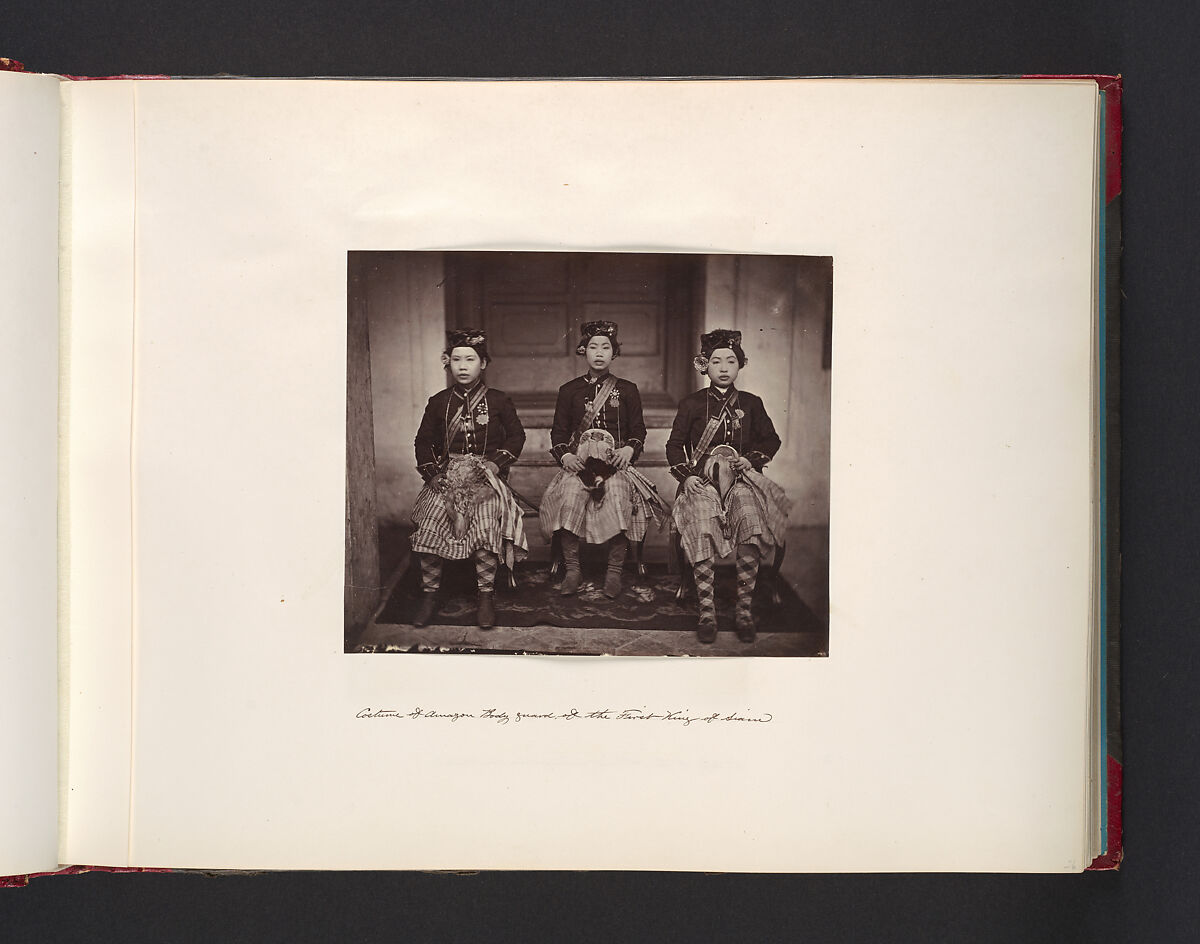 Costume of Amazon Body Guard of the First King of Siam, Attributed to John Thomson (British, Edinburgh, Scotland 1837–1921 London), Albumen silver print from glass negative 