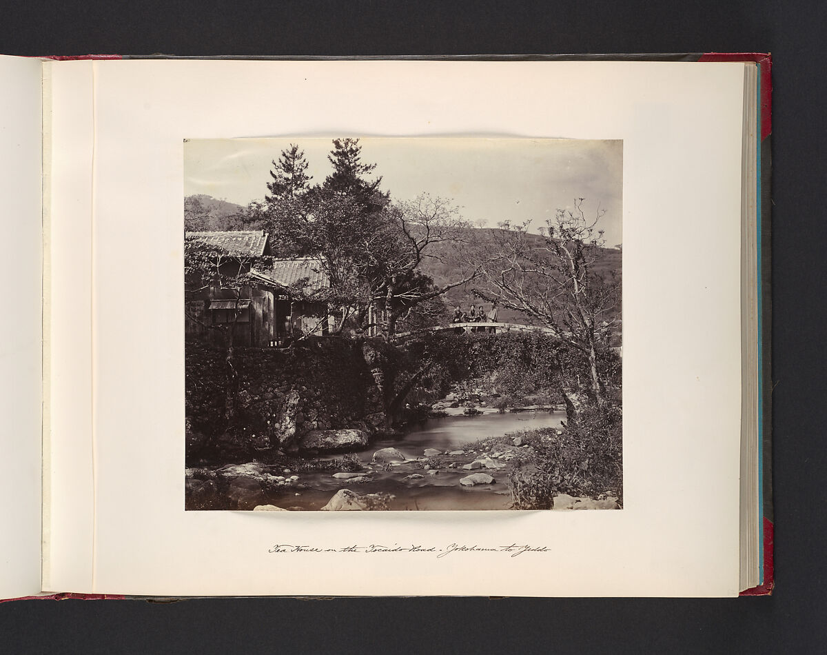 Tea House on the Yokaido Road, Yokohama to Yeddo, Attributed to John Thomson (British, Edinburgh, Scotland 1837–1921 London), Albumen silver print from glass negative 