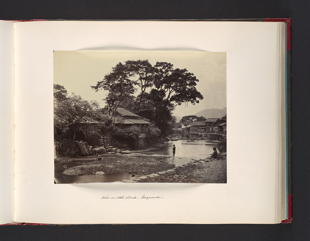 View on the Creek, Nagasaki, Attributed to John Thomson (British, Edinburgh, Scotland 1837–1921 London), Albumen silver print from glass negative 