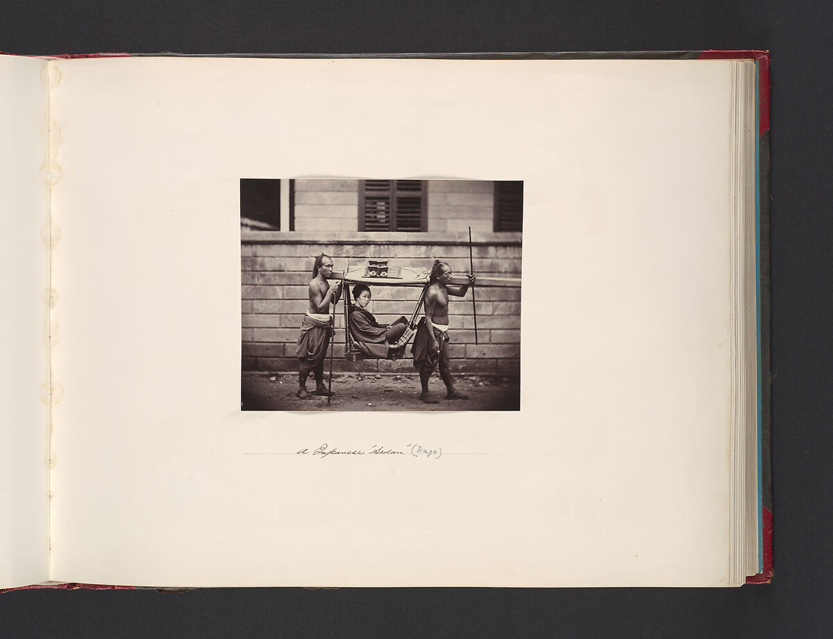 A Japanese "Sedan" (Kago), Attributed to John Thomson (British, Edinburgh, Scotland 1837–1921 London), Albumen silver print from glass negative 