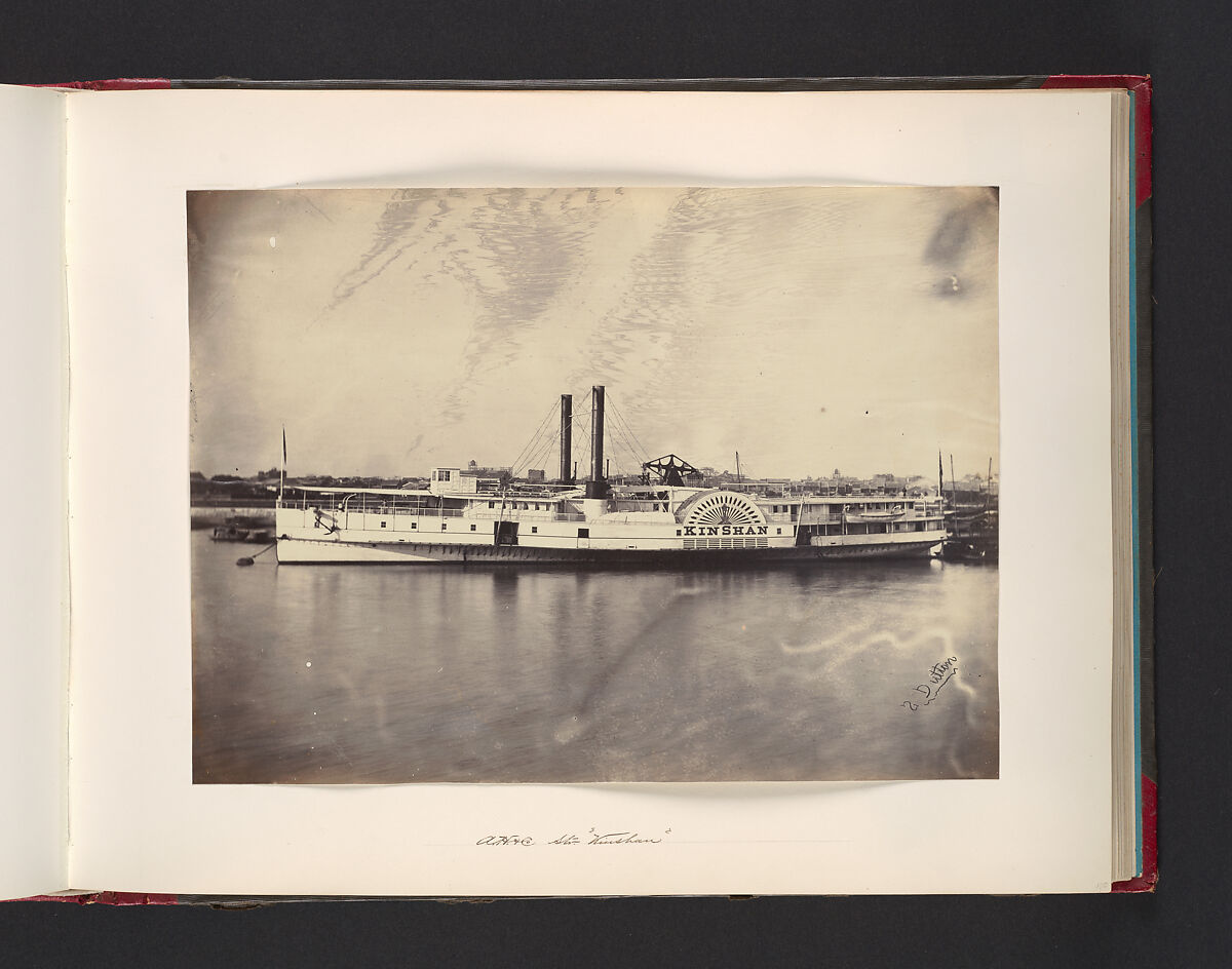 Augustine Heard & Co. Steamer "Kinshan", Sylvester Dutton (American, active China, 1824–1866), Albumen silver print from glass negative 