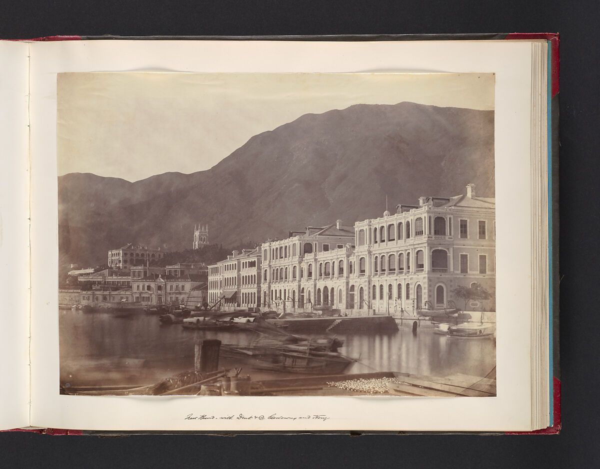 [New Bund and Houses], Attributed to John Thomson (British, Edinburgh, Scotland 1837–1921 London), Albumen silver print from glass negative 