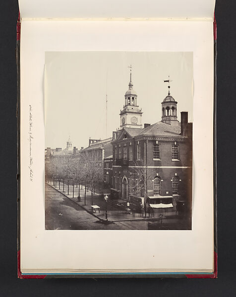 Old State House & Independance Hall, Philadelphia, Attributed to John Thomson (British, Edinburgh, Scotland 1837–1921 London), Albumen silver print from glass negative 