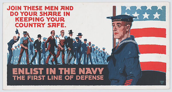 Enlist in the Navy, Latham Litho and Printing Company, Commercial color lithograph 