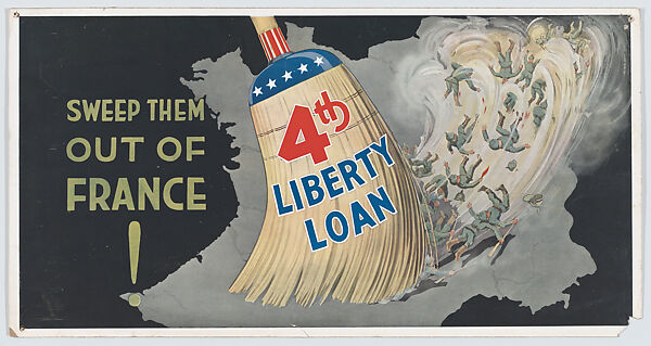 Sweep them out of France, Anonymous, American, 20th century, Commercial color lithograph 