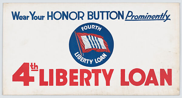 Wear your honor button prominently, Anonymous, American, 20th century, Commercial color lithograph 