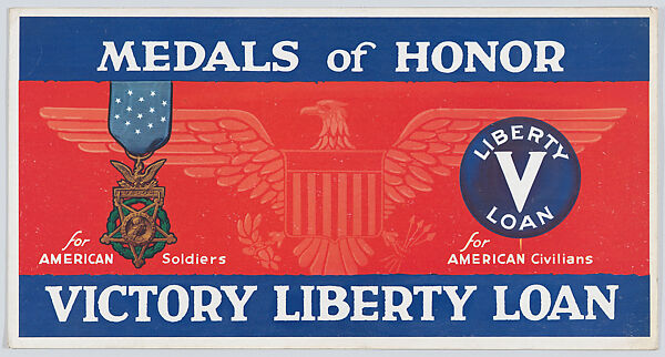 Medals of honor, Anonymous, American, 20th century, Commercial color lithograph 