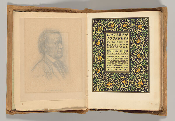 Little Journeys into the Homes of Great Musicians, volume eight, Elbert Green Hubbard (American, Bloomington, Illinois 1856–1915 at sea), Book