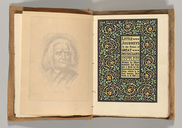 Little Journeys into the Homes of Great Musicians, volume nine, Elbert Green Hubbard (American, Bloomington, Illinois 1856–1915 at sea), Book