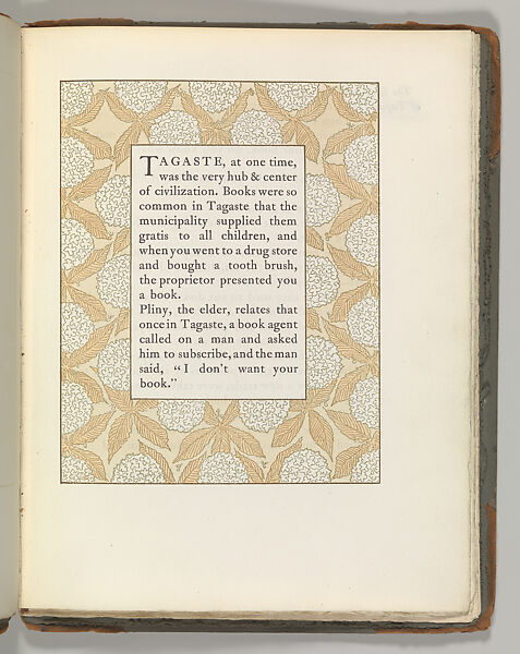 The City of Tagaste, Elbert Green Hubbard (American, Bloomington, Illinois 1856–1915 at sea), Book