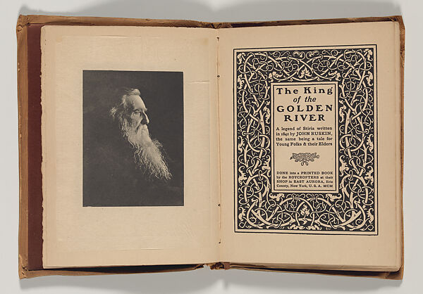 The King of the Golden River, Elbert Green Hubbard (American, Bloomington, Illinois 1856–1915 at sea), Book