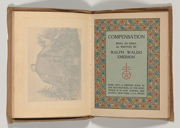 Compensation, being an Essay written by Ralph Waldo Emerson, Ralph Waldo Emerson (American, Boston, Massachusetts 1803–1882 Concord, Massachusetts), Book