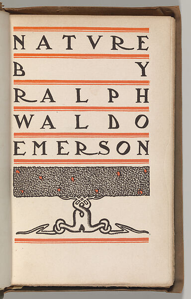 Nature, Ralph Waldo Emerson (American, Boston, Massachusetts 1803–1882 Concord, Massachusetts), Book