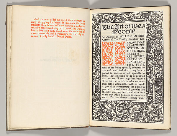 An address delivered before the Birmingham Society of Arts, February 19th, 1879, Elbert Green Hubbard (American, Bloomington, Illinois 1856–1915 at sea), Book