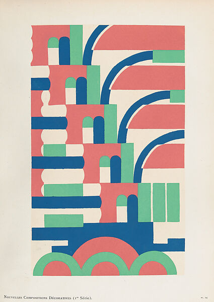 Nouvelles Compositions Décoratives, 1re Série, Pl. 24, Designed by Serge Gladky (French, active 1920–30s), Pochoir 