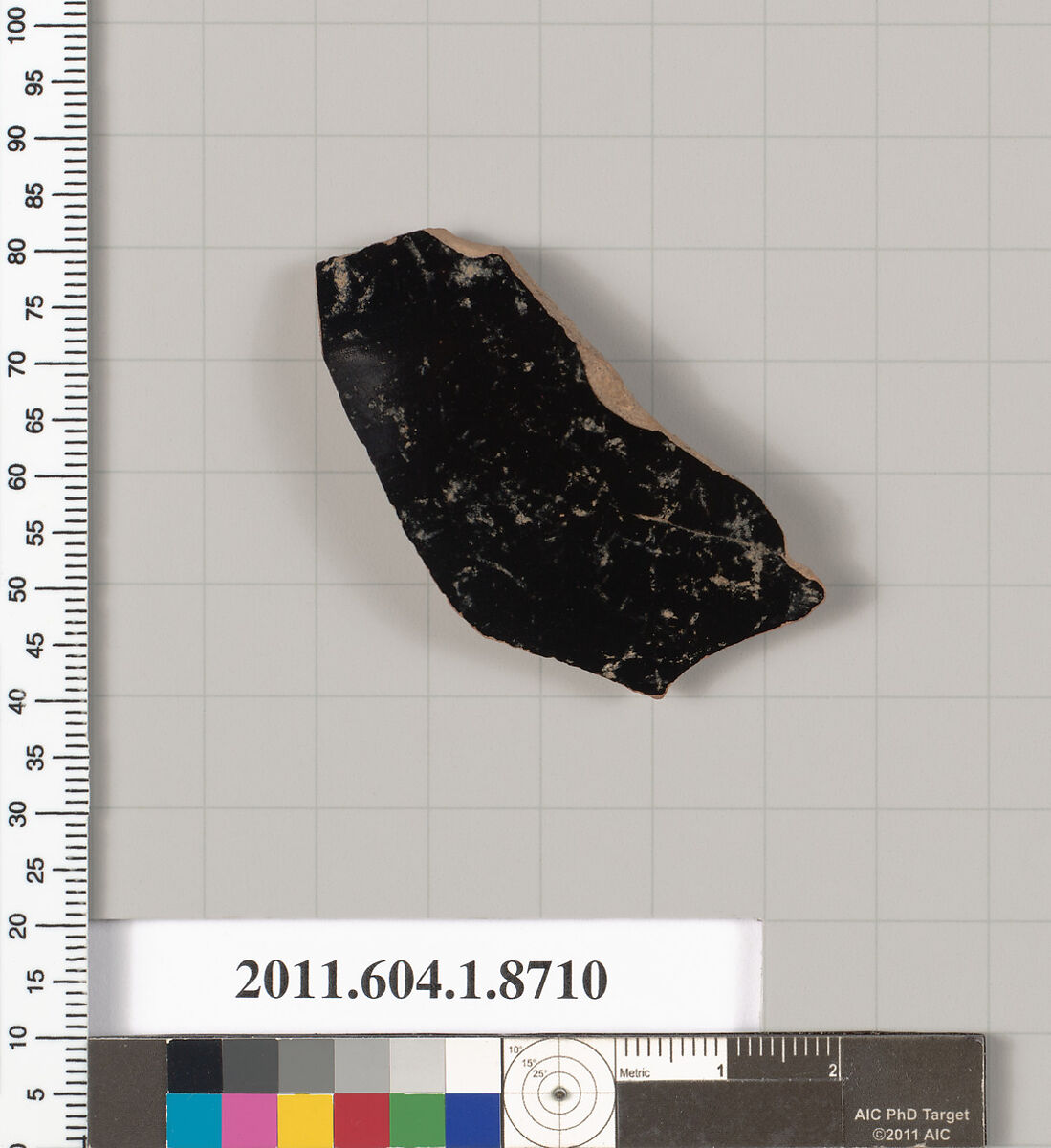 Terracotta fragment of a kylix (drinking cup), Terracotta, Greek, Attic
