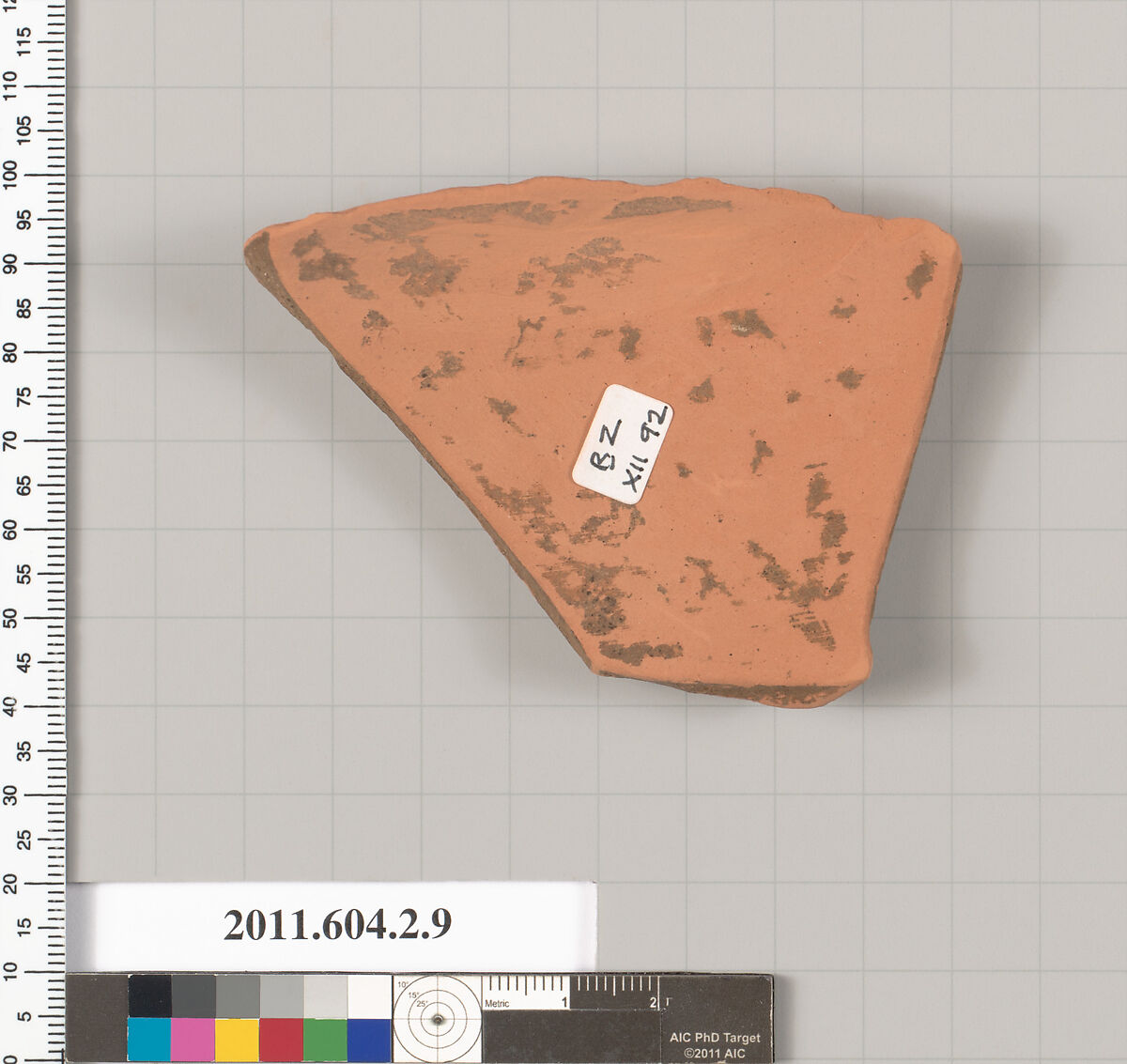 Terracotta fragment of a neck-amphora (jar), Terracotta, Greek, Attic