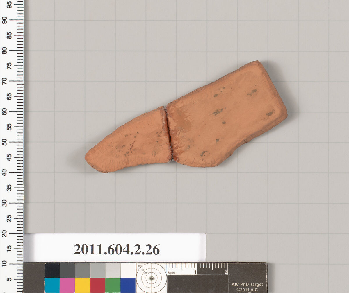Terracotta fragment of a psykter (vase for cooling wine), Terracotta, Greek, Attic