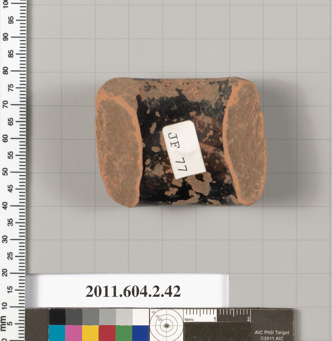 Terracotta fragment of a pelike (jar), Terracotta, Greek, Attic