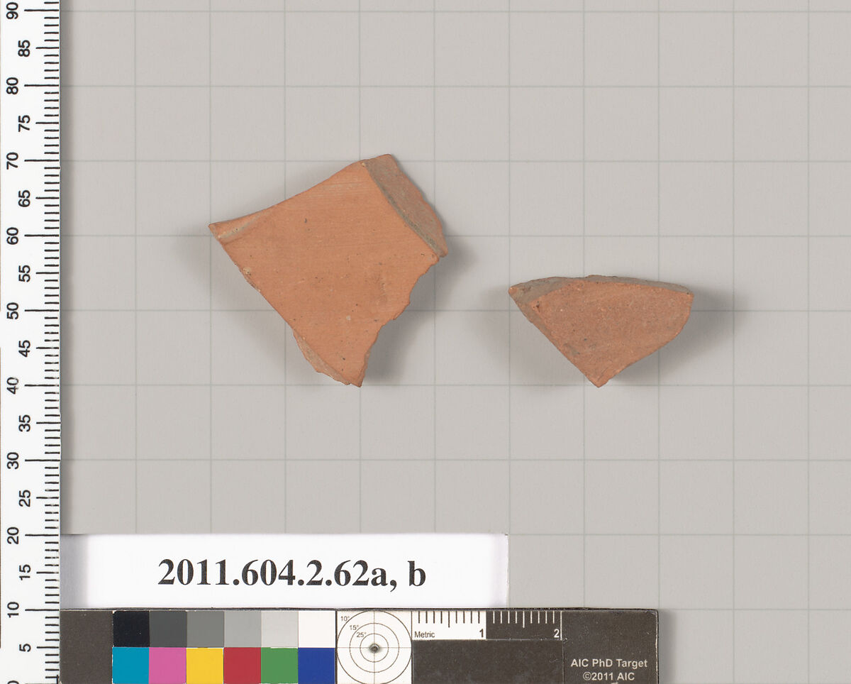 Terracotta fragments of pots, Terracotta, Greek, Attic
