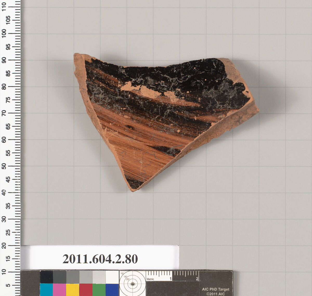 Terracotta fragment of a pelike (jar), Terracotta, Greek, Attic