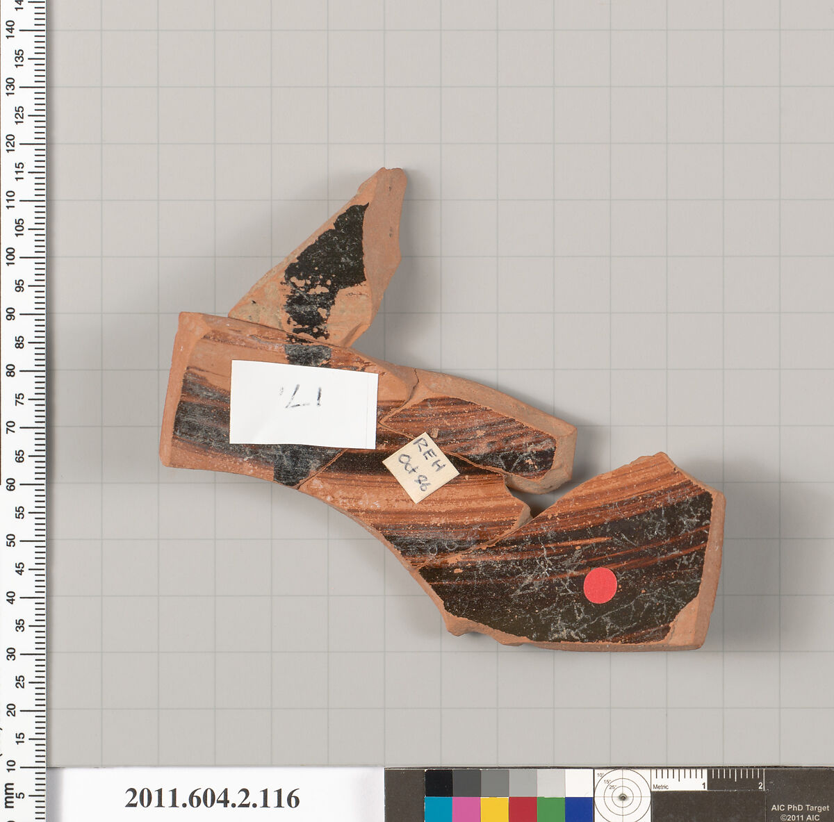 Terracotta fragment of a pelike (jar), Terracotta, Greek, Attic