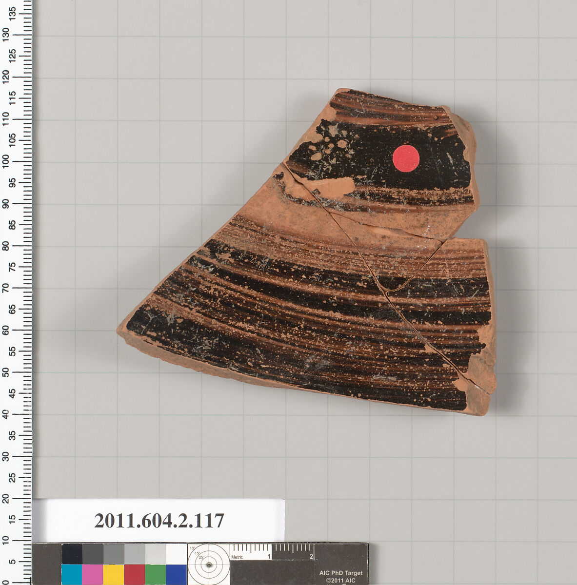 Terracotta fragment of a pelike (jar), Terracotta, Greek, Attic