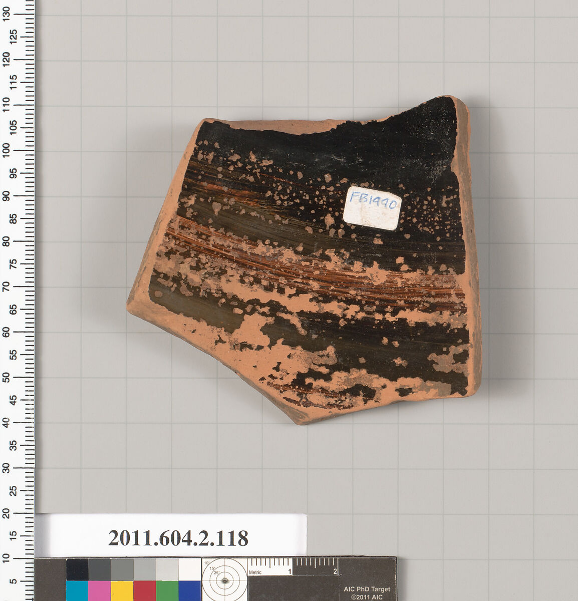 Terracotta fragment of a pelike (jar), Terracotta, Greek, Attic