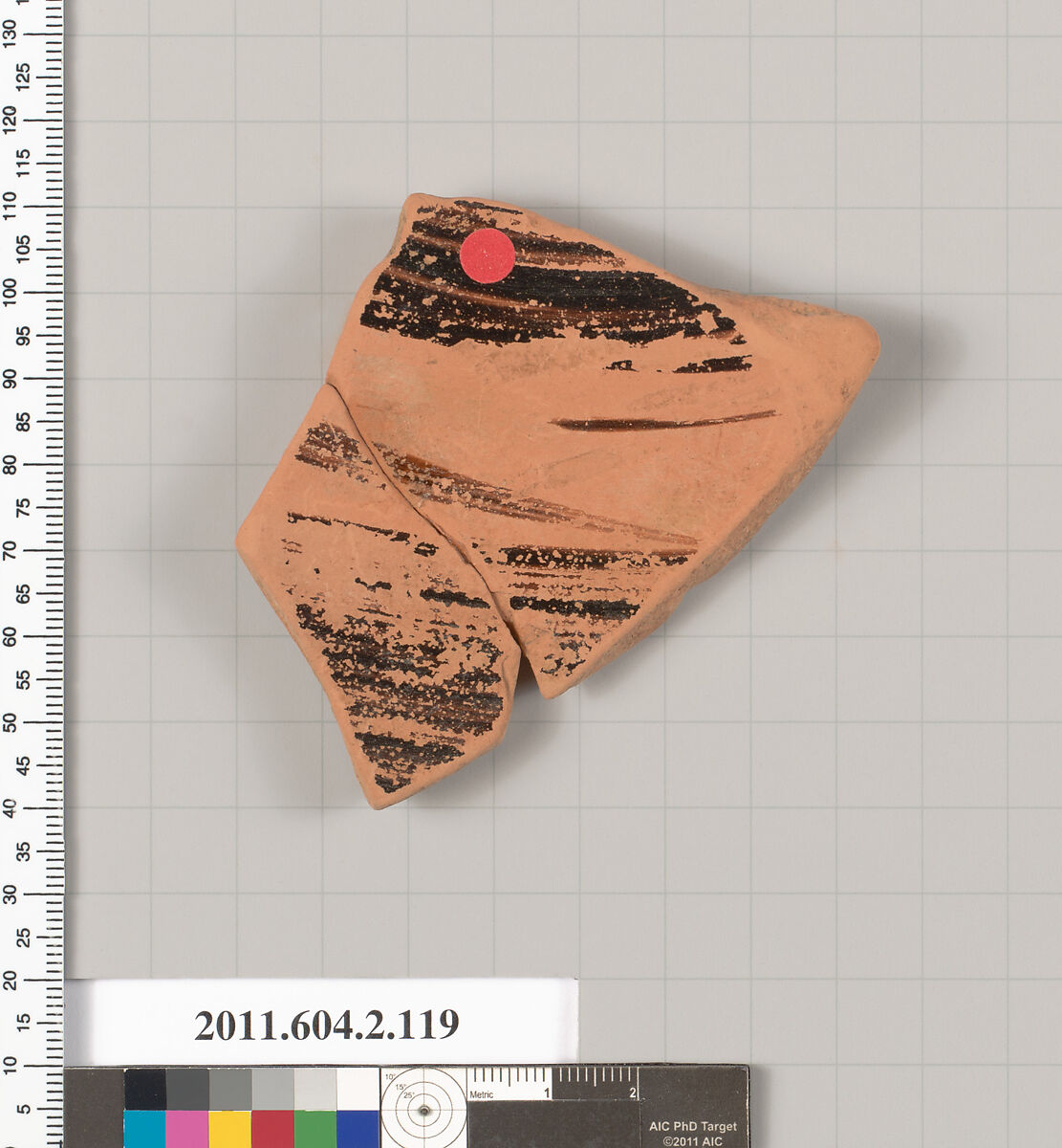 Terracotta fragment of a pelike (jar), Terracotta, Greek, Attic