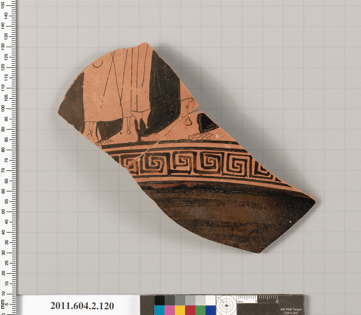 Terracotta fragment of a pelike (jar), Terracotta, Greek, Attic 