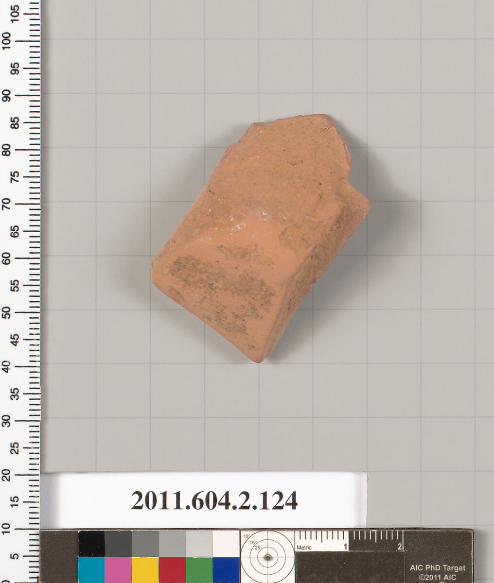 Terracotta fragment of a pelike (jar), Terracotta, Greek, Attic